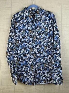 NWT Banana Republic Grant Fit Button Down Shirt Floral Print New Large Tall